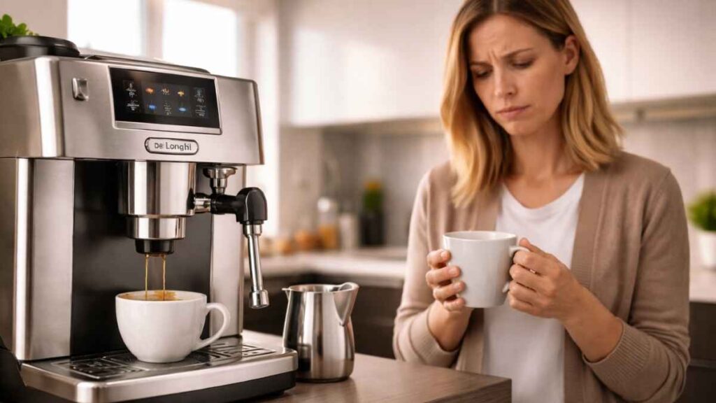 delonghi coffee machine not hot enough