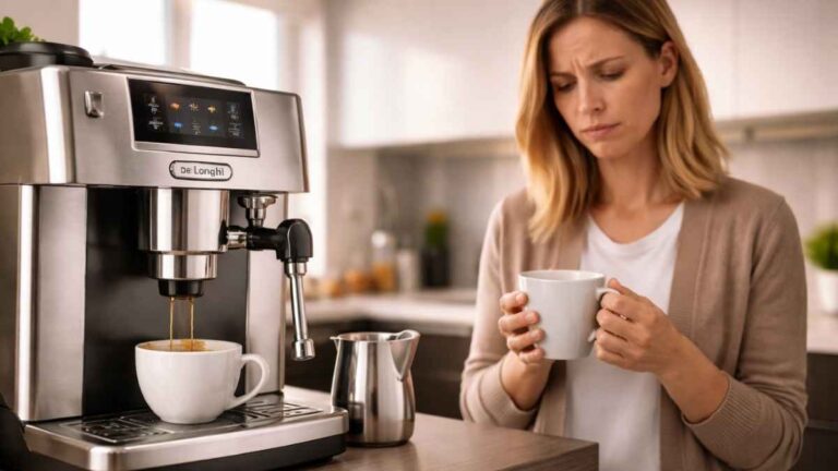 delonghi coffee machine not hot enough