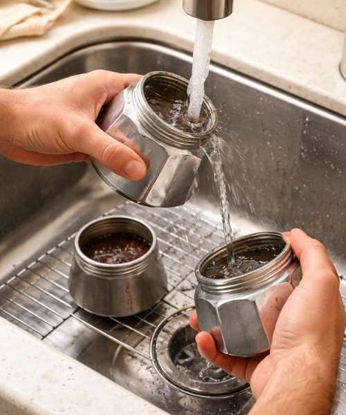 greca coffee maker cleaning steps