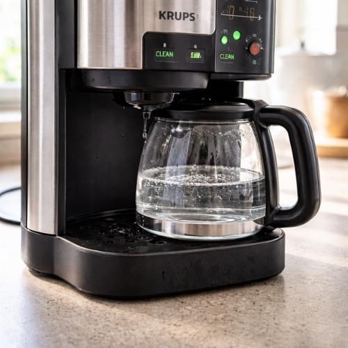 how to clean krups coffee maker with vinegar