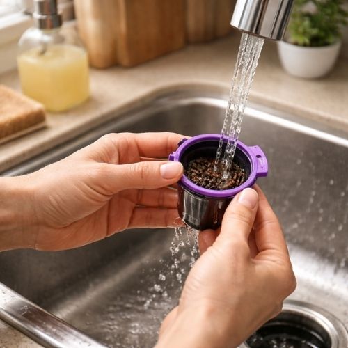 how to wash reusable k cup