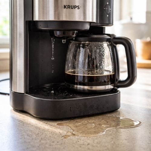 krups coffee maker leaking water