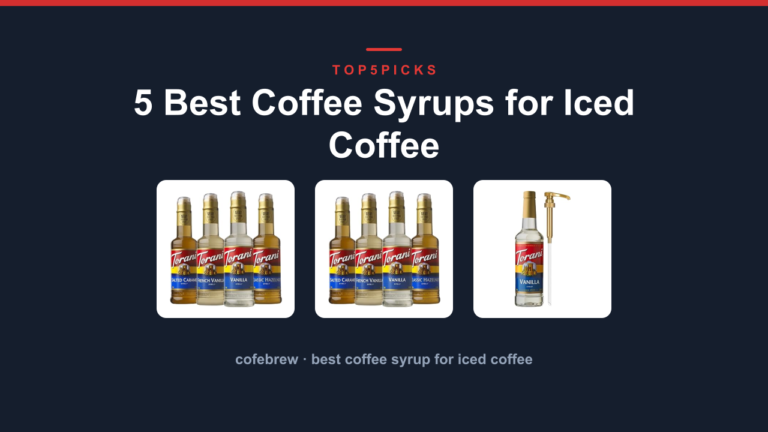 5 Best Coffee Syrups for Iced Coffee
