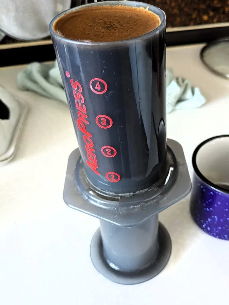 Aeropress iced americano