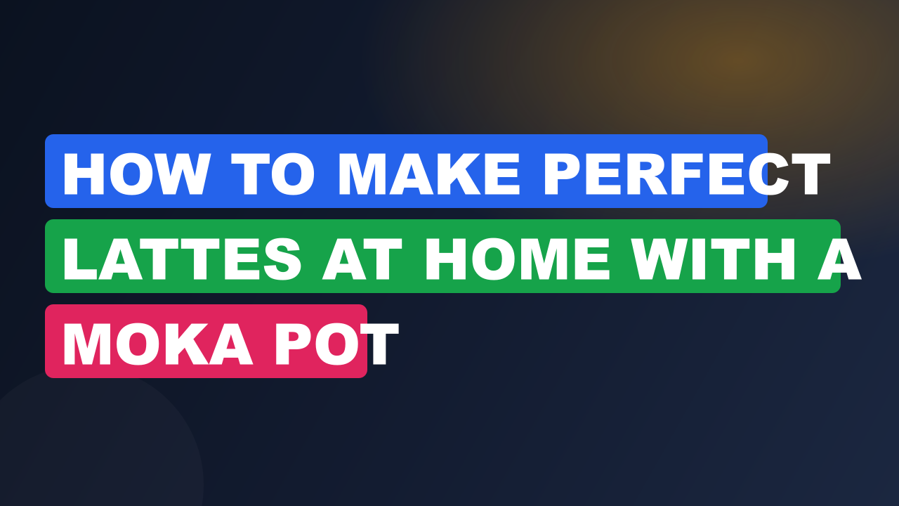 How to Make Perfect Lattes at Home with a Moka Pot
