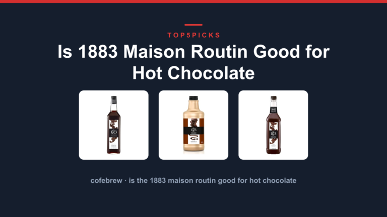 Is 1883 Maison Routin Good for Hot Chocolate