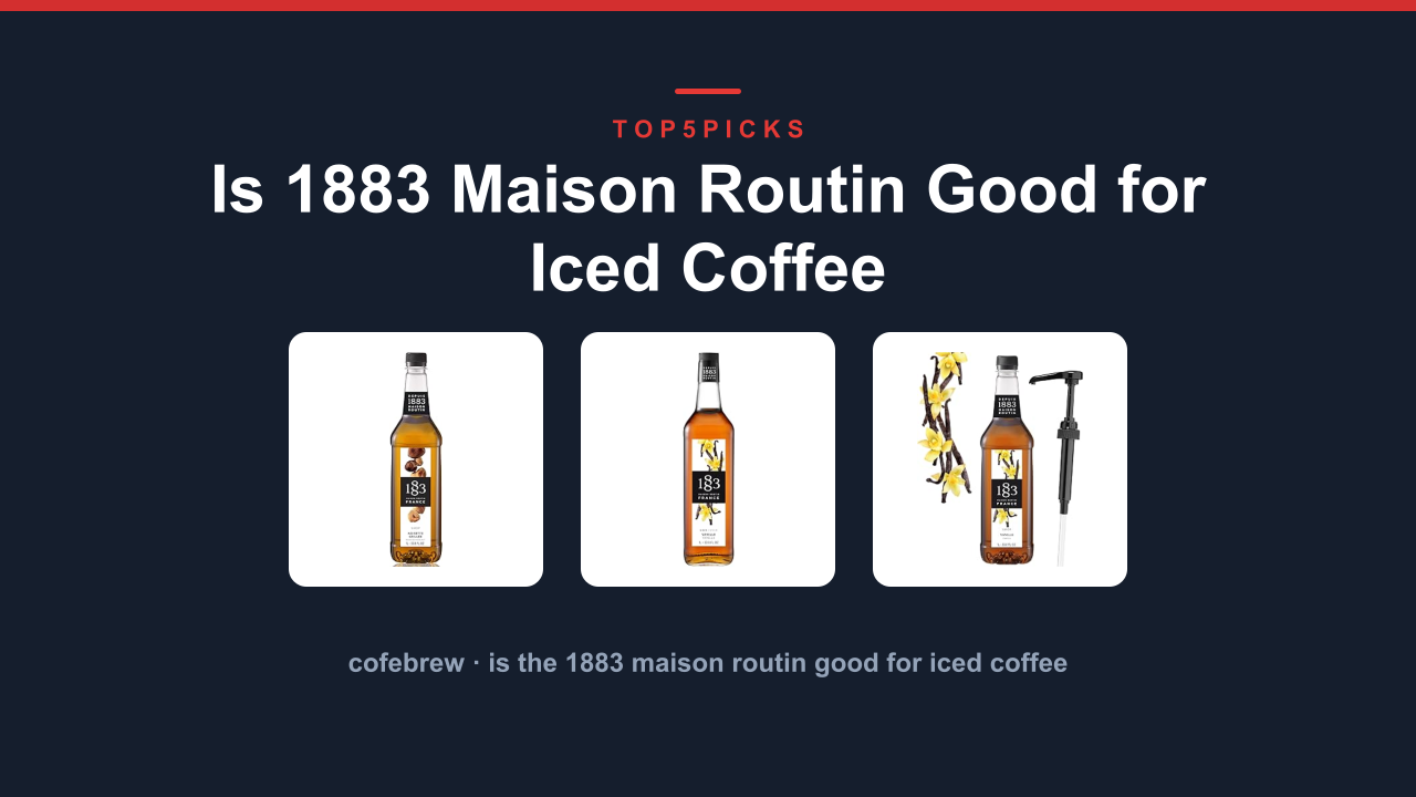 Is 1883 Maison Routin Good for Iced Coffee