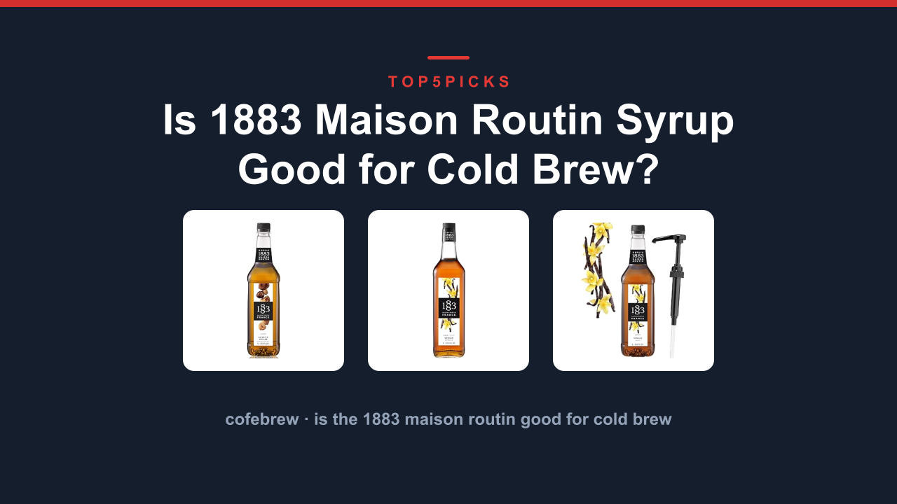 Is 1883 Maison Routin Syrup Good for Cold Brew?