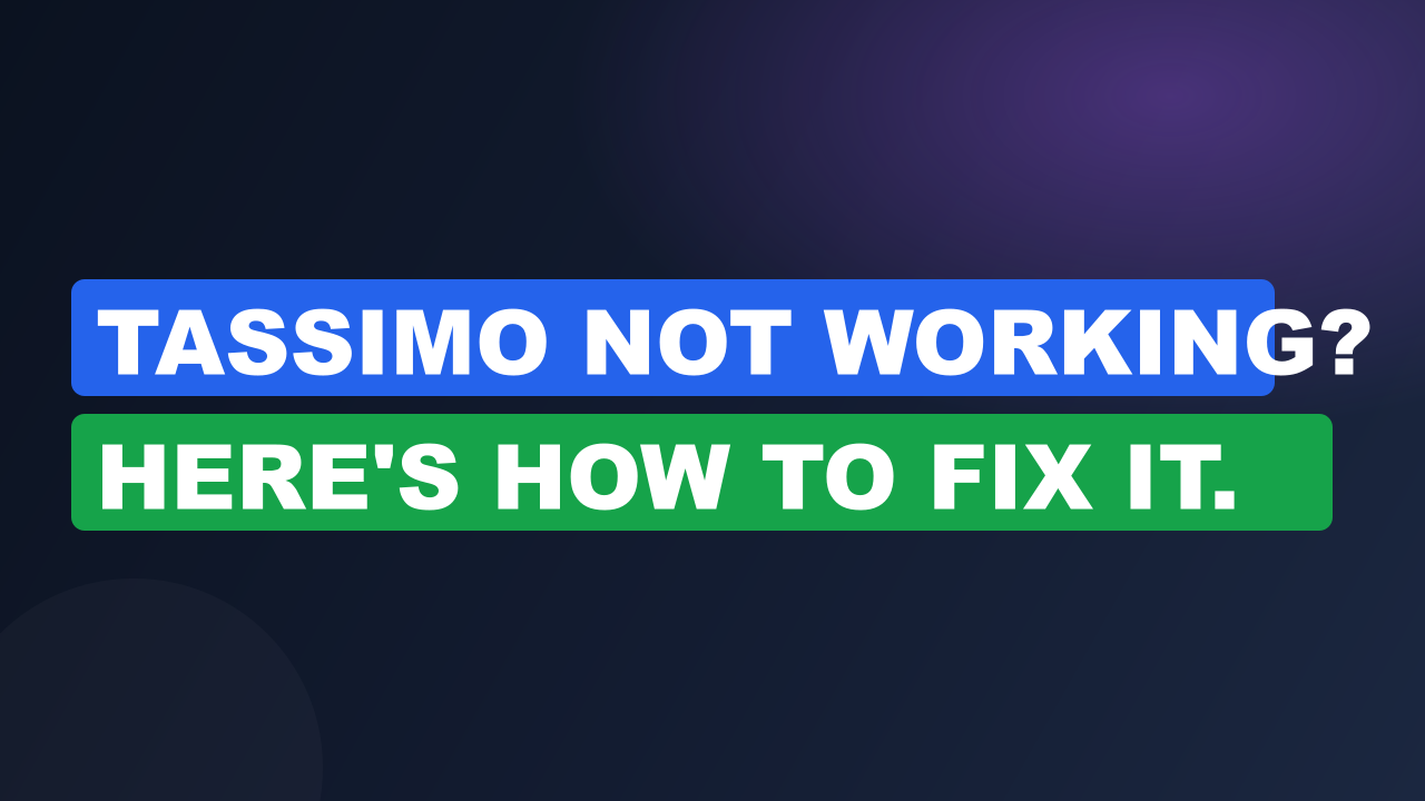 Tassimo Not Working? Here's How to Fix It.